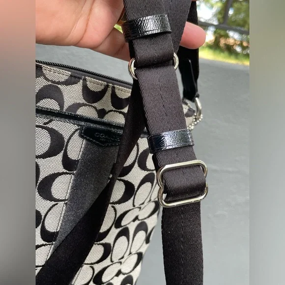 COACH Bag,Coach Black and Gray Women's Bag, Coach Crossbody Bag. - Picture 8 of 17